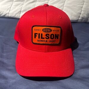 Red adjustable Filson Hat